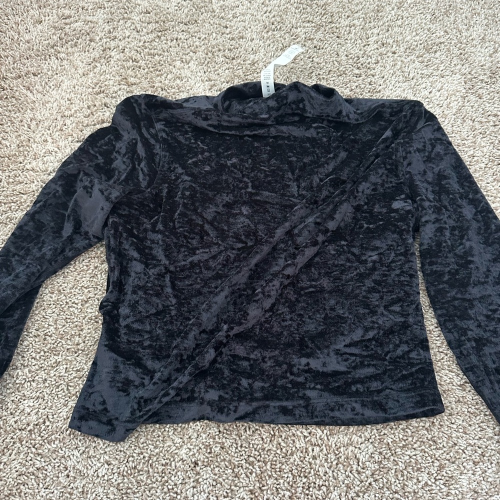 Lululemon Athletica Black Velvet Blouse